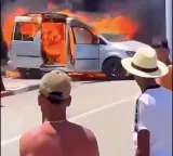 الحسيمة .. نزل للسباحة وترك الطاجين يُطبخ فتسبب في اندلاع النيران بسيارته  (فيديو)